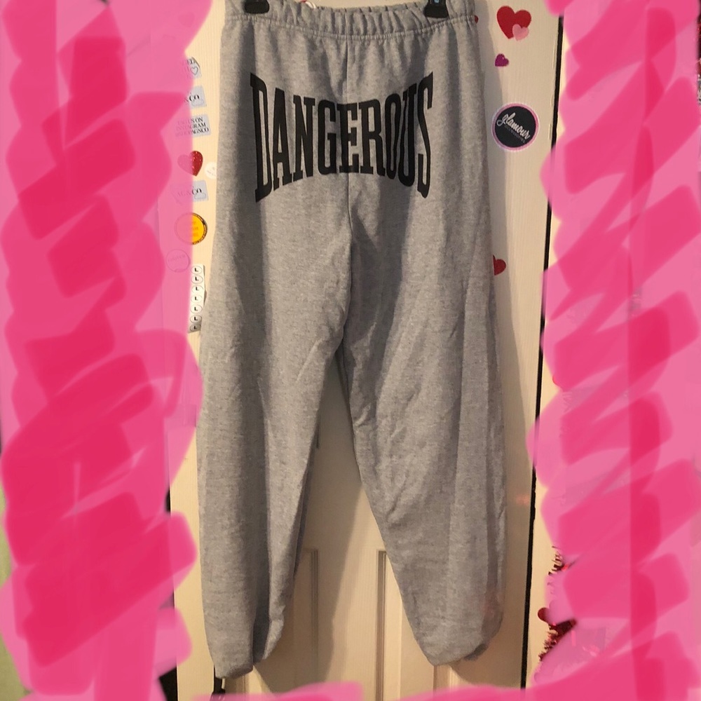 Ariana Grande Dangerous Woman Grey Sweatpants!